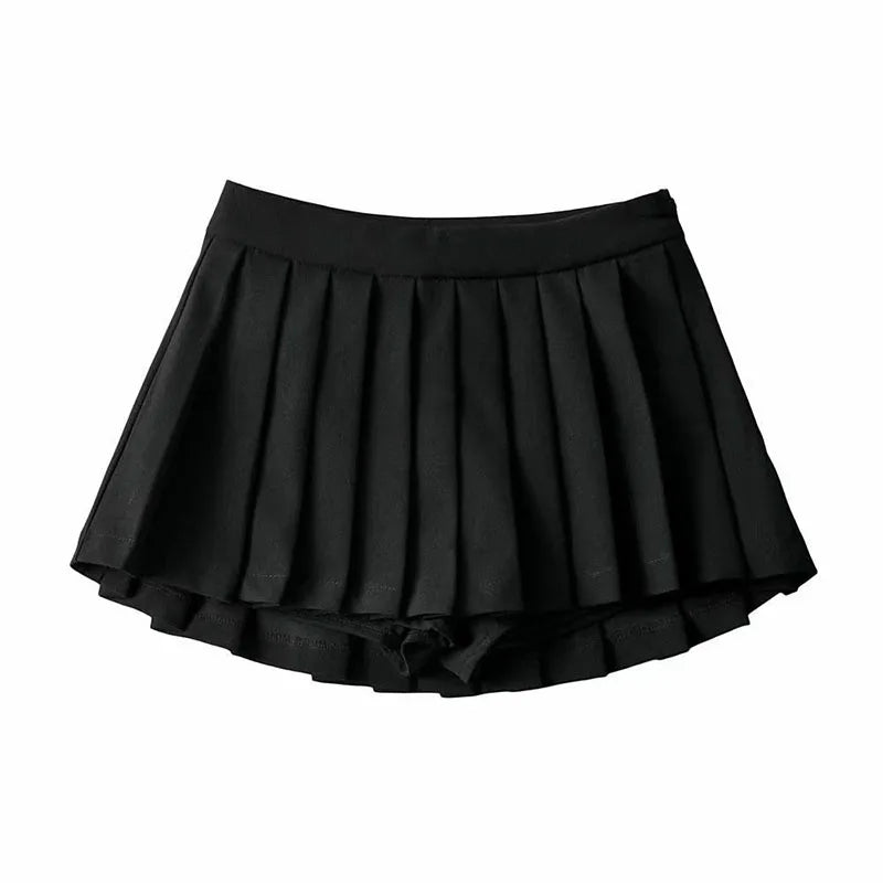 Sexy Women Pleated Skirts High Waist Summer Vintage Mini Skirts Korean Tennis Student White Designed Dance Skirt