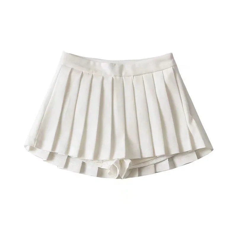 Sexy Women Pleated Skirts High Waist Summer Vintage Mini Skirts Korean Tennis Student White Designed Dance Skirt